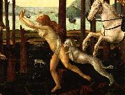 The Story of Nastagio degli Onesti (detail of the first episode)  gfh Botticelli